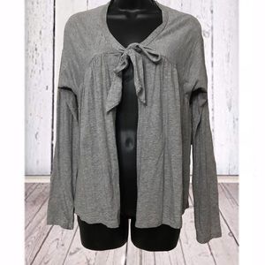 Splendid | Gray Tie-Front Cardigan | Medium | Pima